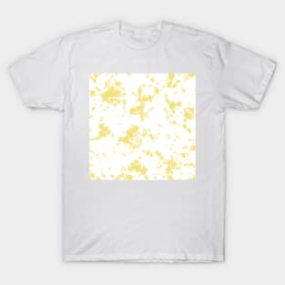 Buttercup yellow and white Storm - Tie-Dye Shibori Texture T-Shirt
